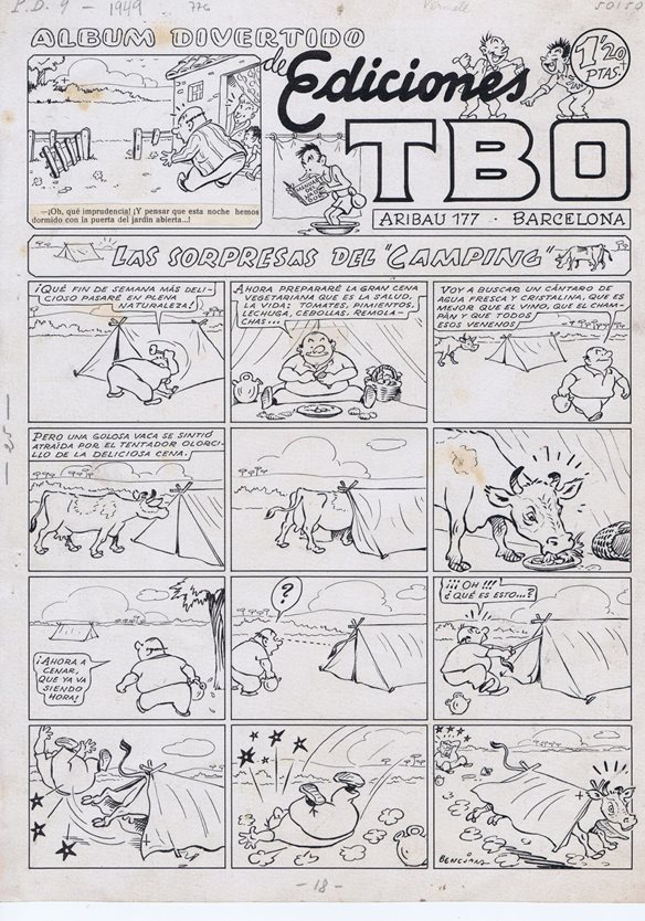Álbum Divertido de Ediciones TBO n.69 - Las Sorpresas del "Camping", Portada
